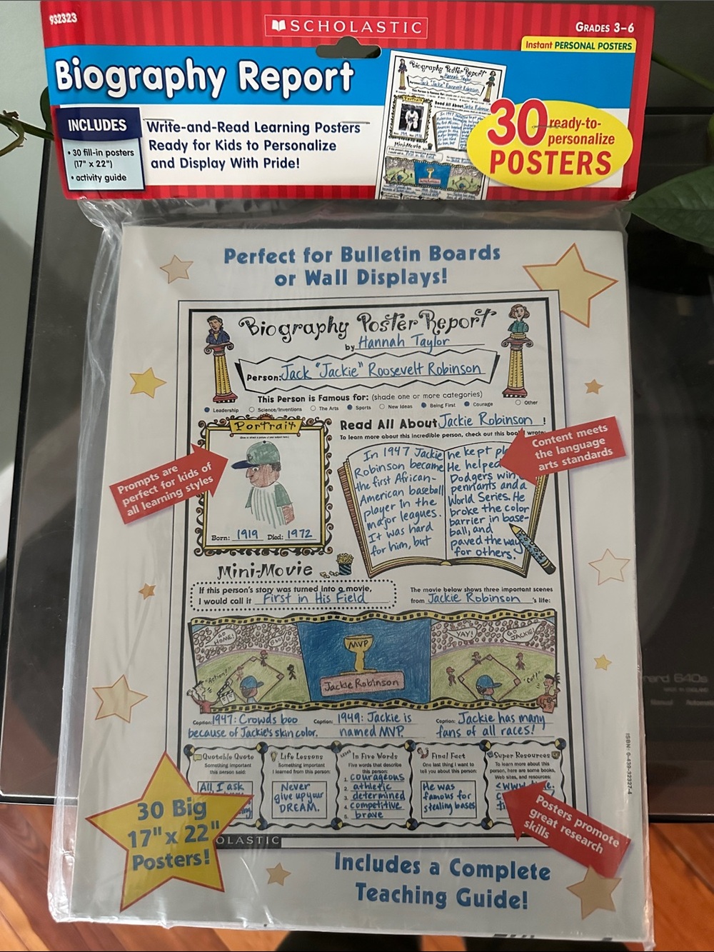 Brand New Biography Report Posters for Classroom from Scholastic